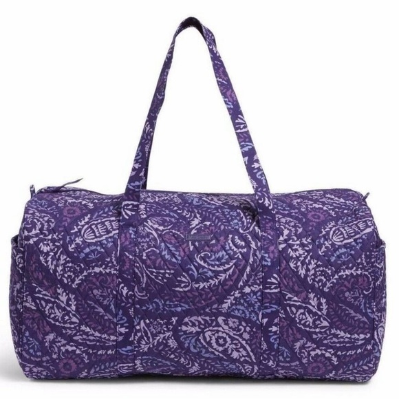 NWT vera bradley xl duffel bag paisley amethyst - Picture 2 of 5